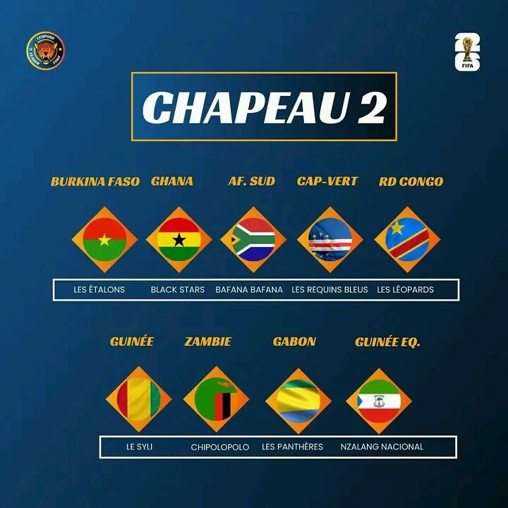 You are currently viewing Éliminatoires Mondial 2026-Tirage au sort zone Afrique : Les léopards placés dans le chapeau 2