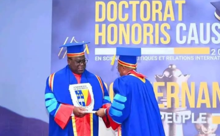 You are currently viewing RDC : Félix Tshisekedi élevé au rang de docteur honoris causa à l’Unikin