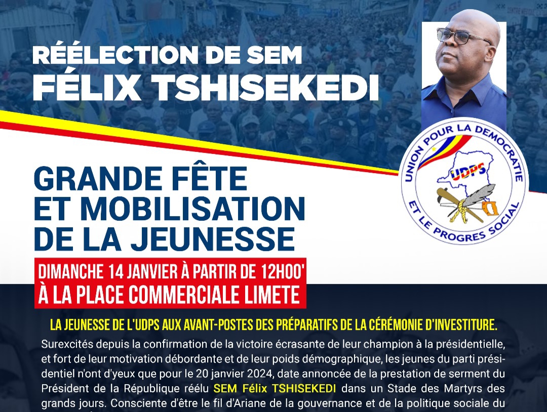 You are currently viewing Une semaine avant l’investiture de Tshisekedi, l’UDPS annonce déjà une gigantesque fête ce dimanche