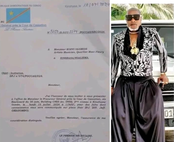 You are currently viewing Justice : Koffi Olomide convoqué au parquet général près de la Cour de cassation pour des motifs non précisés