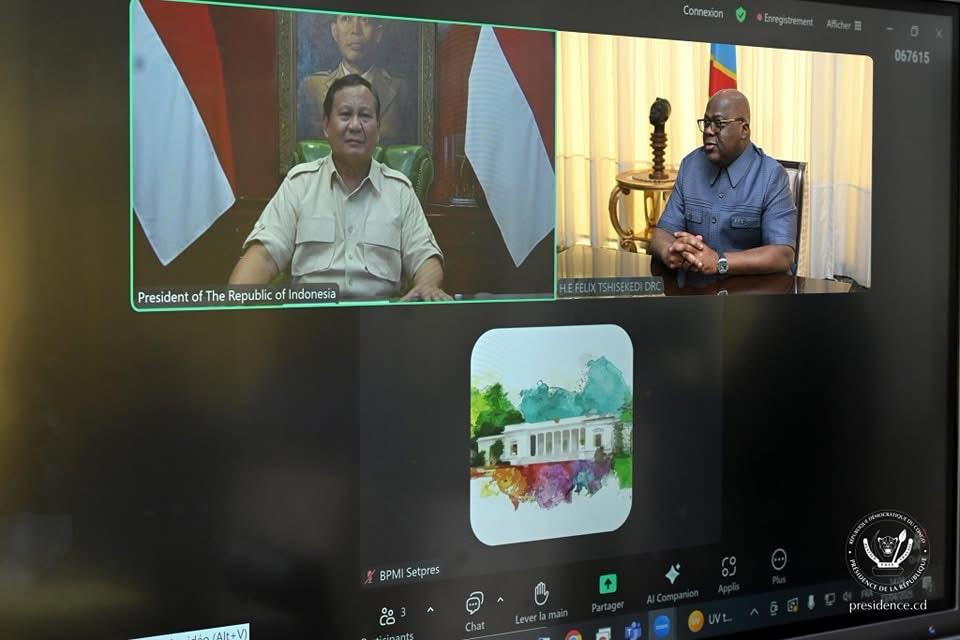 You are currently viewing Coopération : le président Félix Tshisekedi a échangé avec son homologue Indonésien, Prabowo Subianto