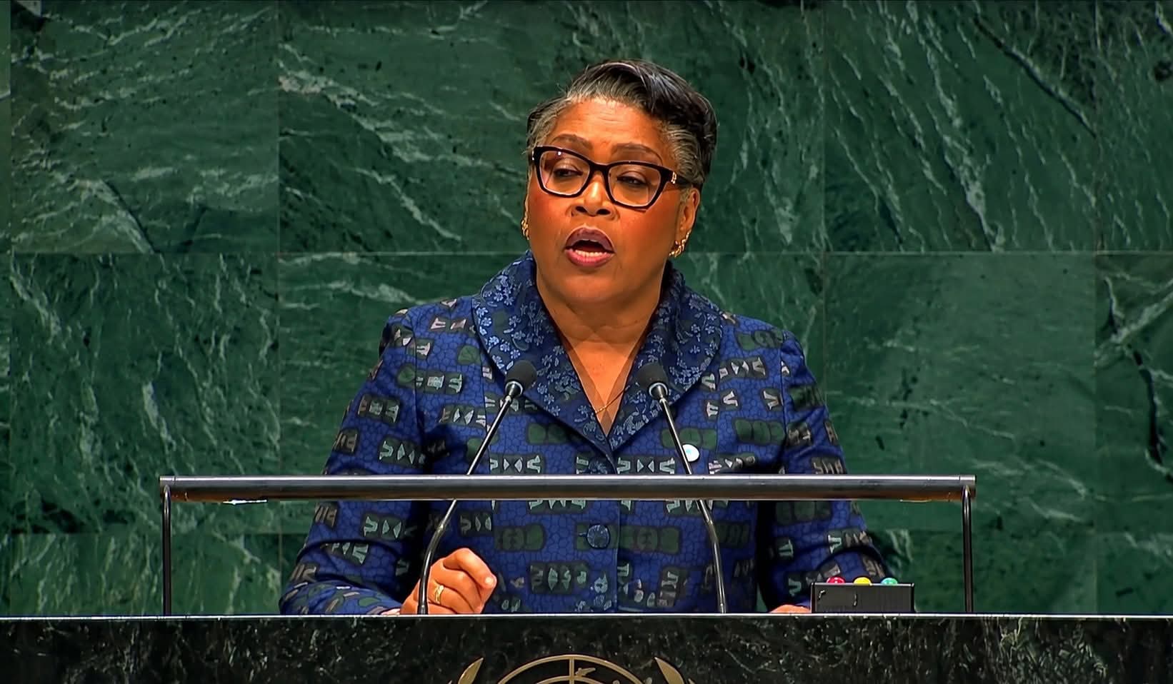 You are currently viewing Du haut de la tribune des nations unies, Judith Suminwa a présenté le dialogue initié par Tshisekedi comme l&rsquo;une des voies de paix dans la sous-région